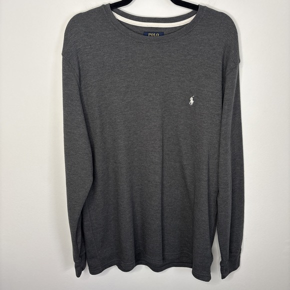 Polo Ralph Lauren Other - Polo Ralph Lauren Men's XL Sleepwear Shirt Long Sleeve Gray Thermal Comfy Lounge